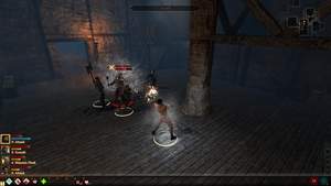 Dragon Age 2 : Die Krieger vorn beschäftigen die Gegner, während die Fernkämpfer von hinten angreifen.