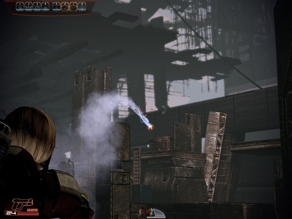 Mass Effect 2 : Mit Ihren zielsuchenden Fertigkeiten können Sie auch Feinde in sicherer Deckung erledigen.