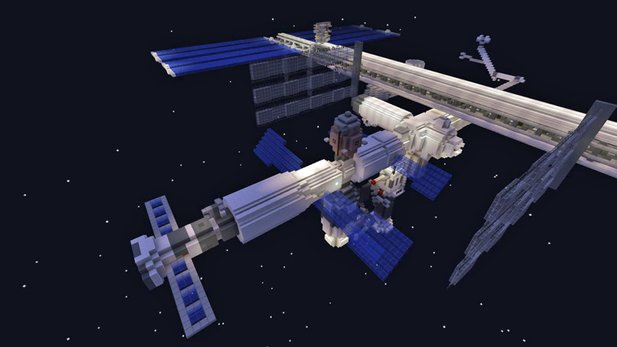 The ISS is just one of several worlds that you can now explore for free in Minecraft.